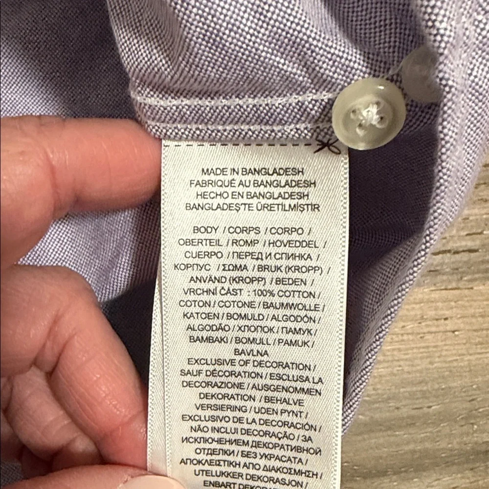 Polo Ralph Lauren Mens Classic Fit Oxford S/S Purple Button Down Shirt XL
